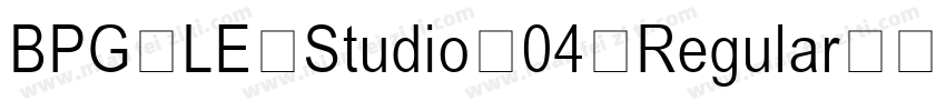 BPG LE Studio 04 Regular字体转换